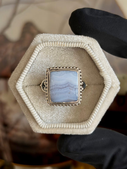 Blue Scheelite Ring - Size 7