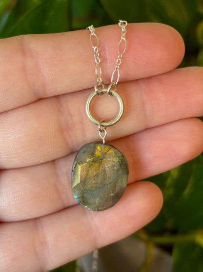 Labradorite O-Ring Necklace