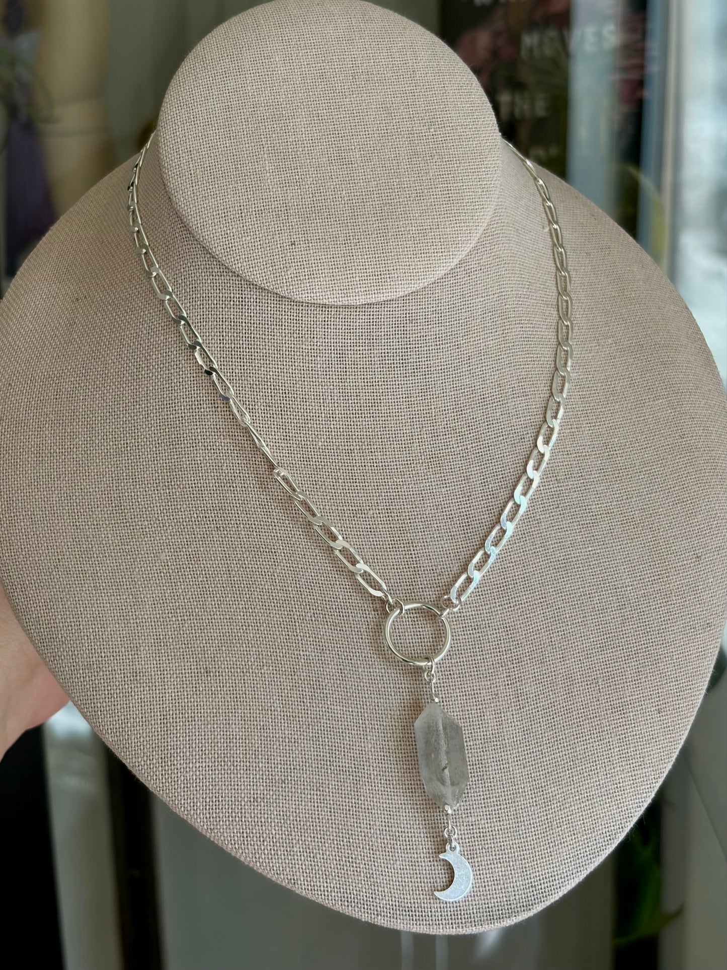Herkimer Diamond O Ring Necklace
