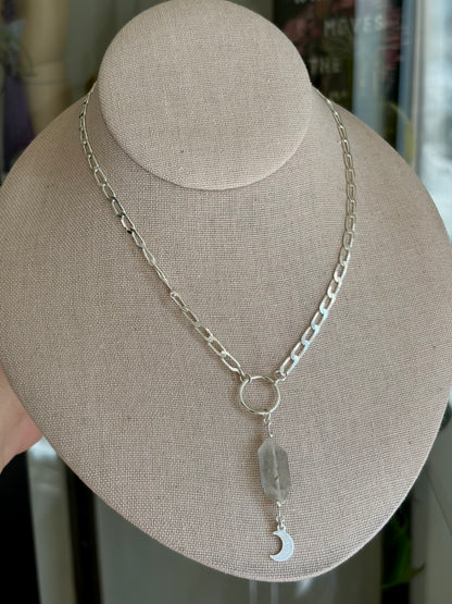 Herkimer Diamond O Ring Necklace