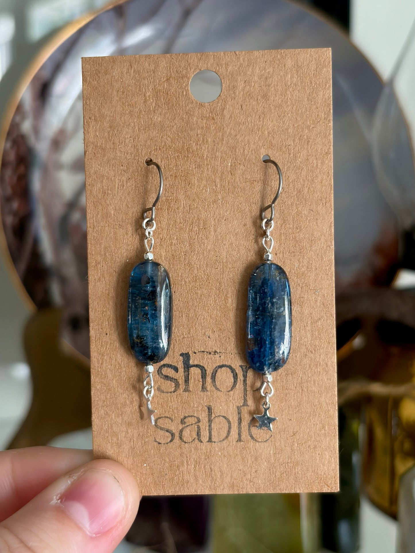 Kyanite Star Earrings