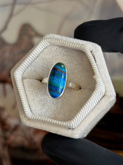 Rainbow Calsilica Ring - Size 6