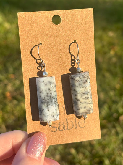 Dendritic Opal Earrings