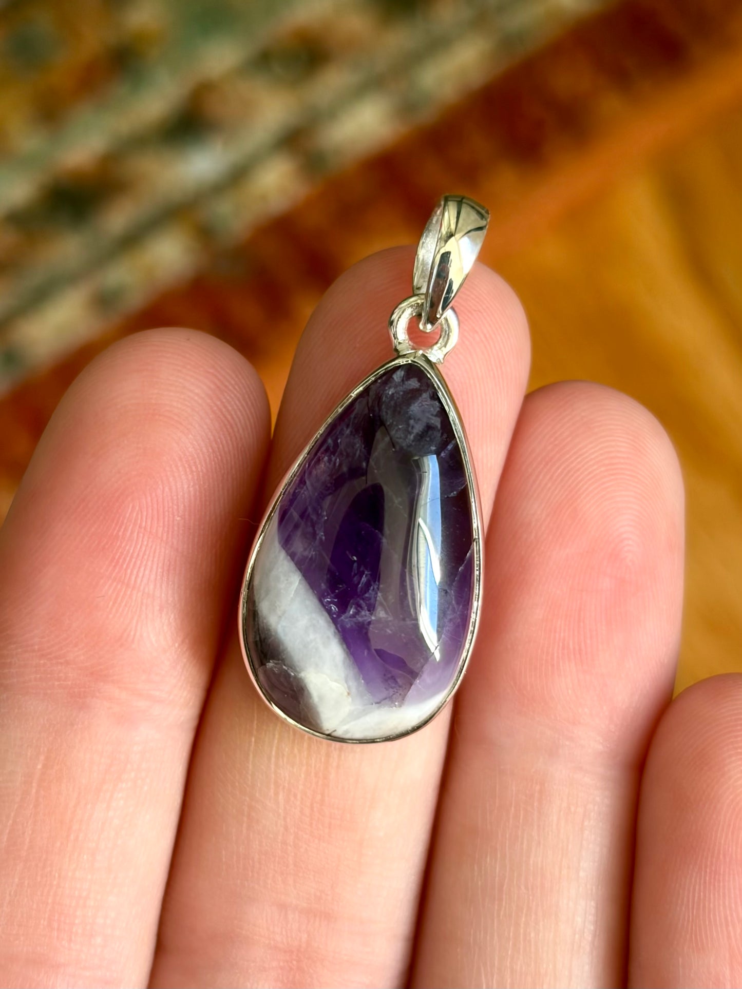 Chevron Amethyst Necklace