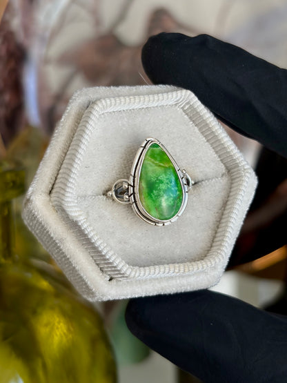 Green Sea Sediment Ring - Size 7