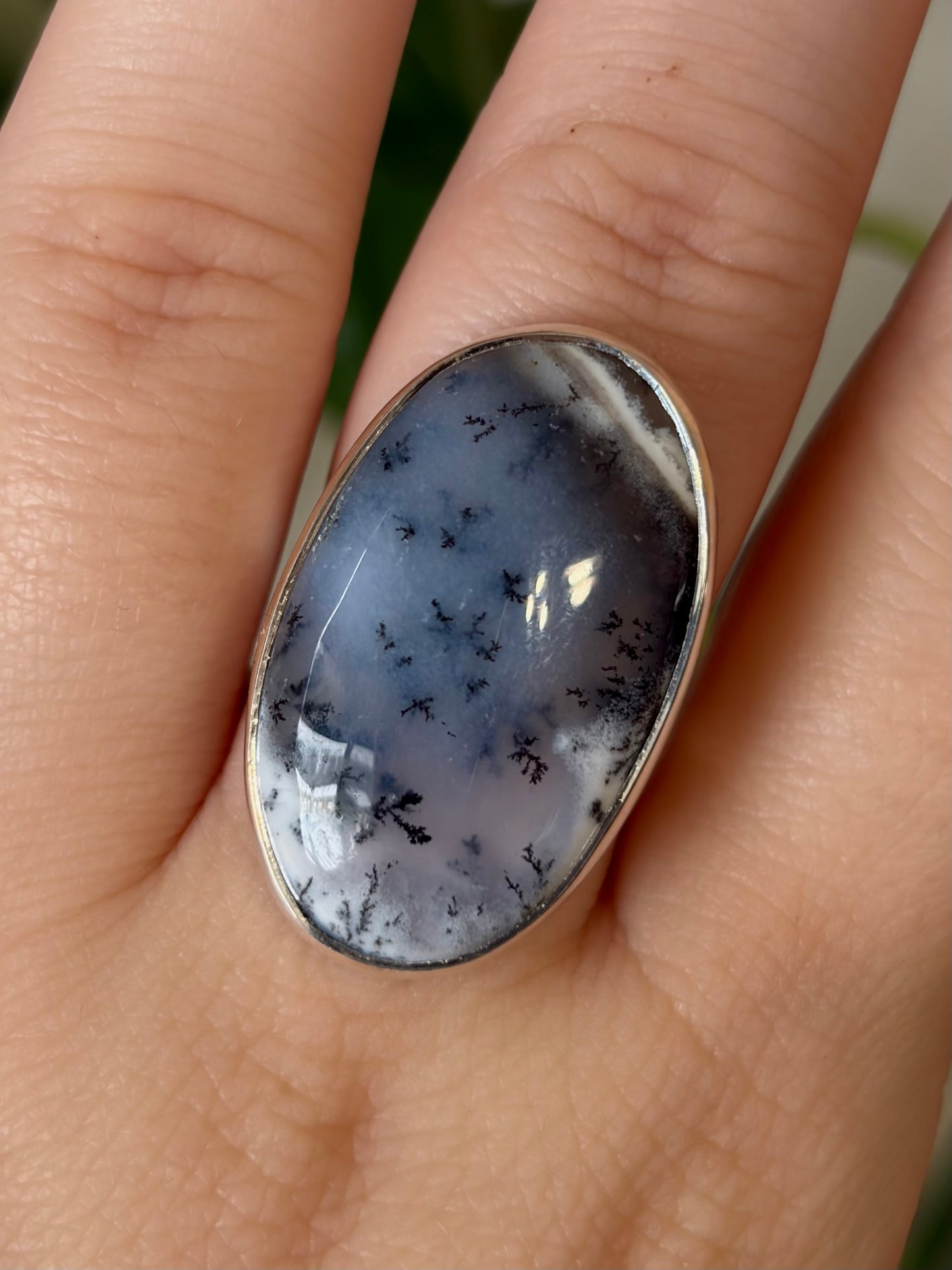 Dendritic Agate Ring - Adjustable