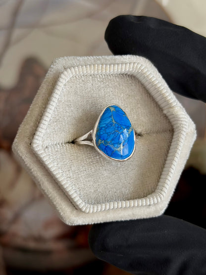 Blue Sea Sediment Ring - Size 5