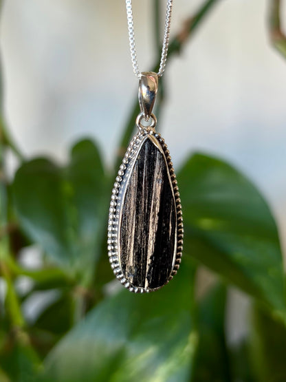Rough Black Tourmaline Necklace