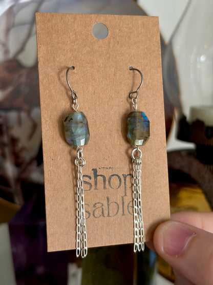 Veil Labradorite Earrings