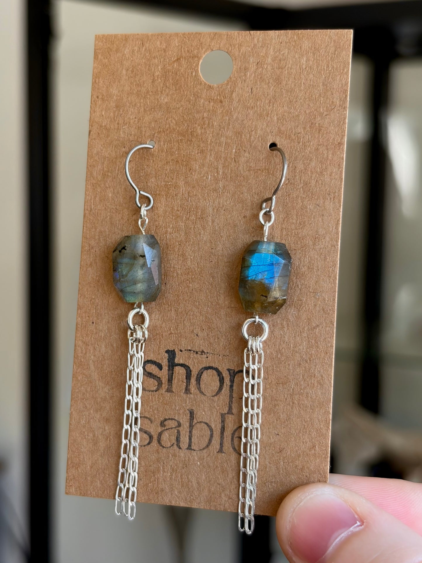 Veil Labradorite Earrings