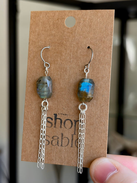 Veil Labradorite Earrings