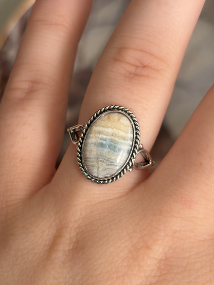Blue Scheelite Ring - Size 7