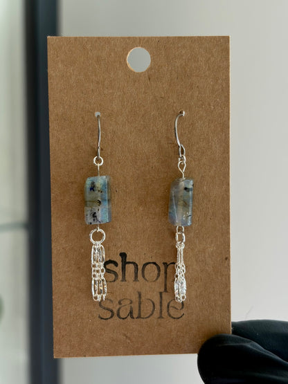 Ripple Labradorite Earrings