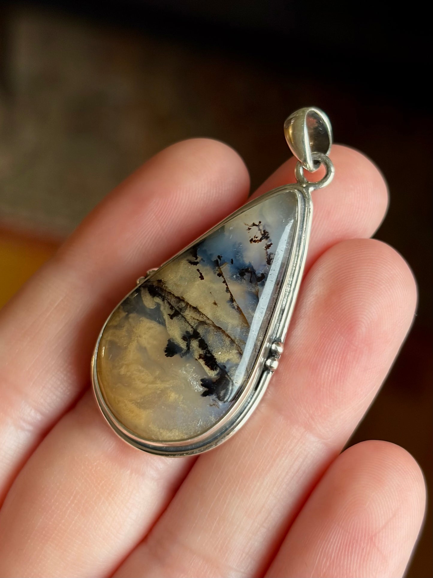 Plume Agate Necklace