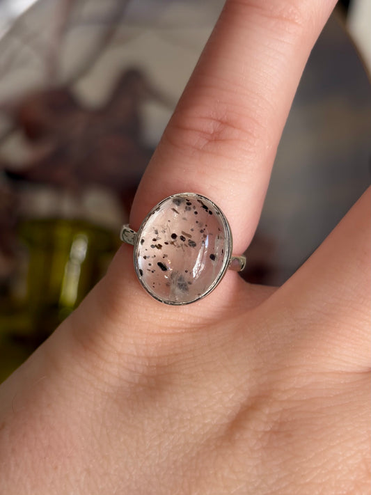 Sagenitic Quartz Ring - Size 6