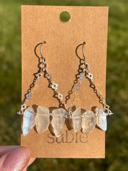 Spell Moonstone Chandelier Earrings