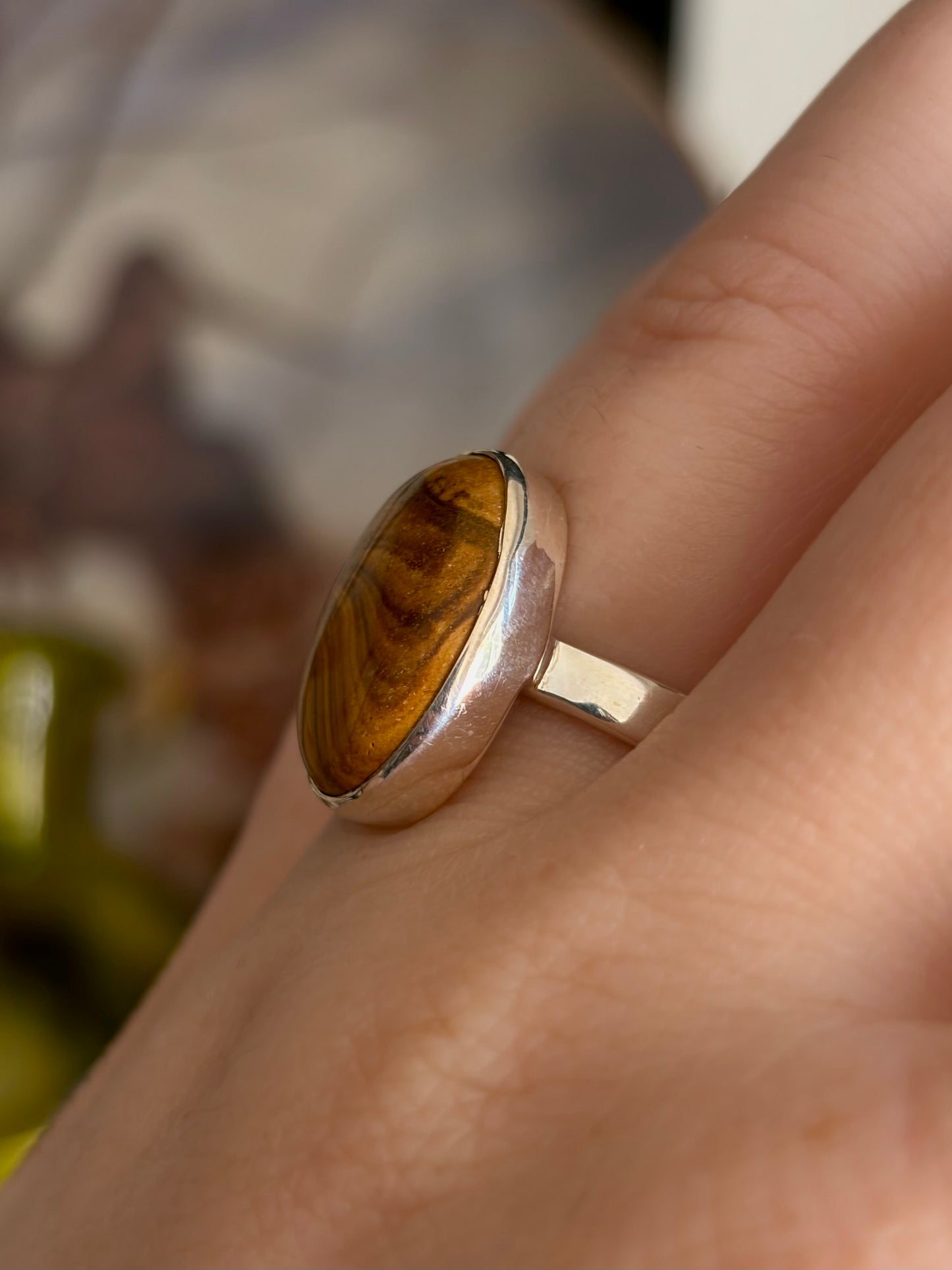 Picture Jasper Ring - Size 7