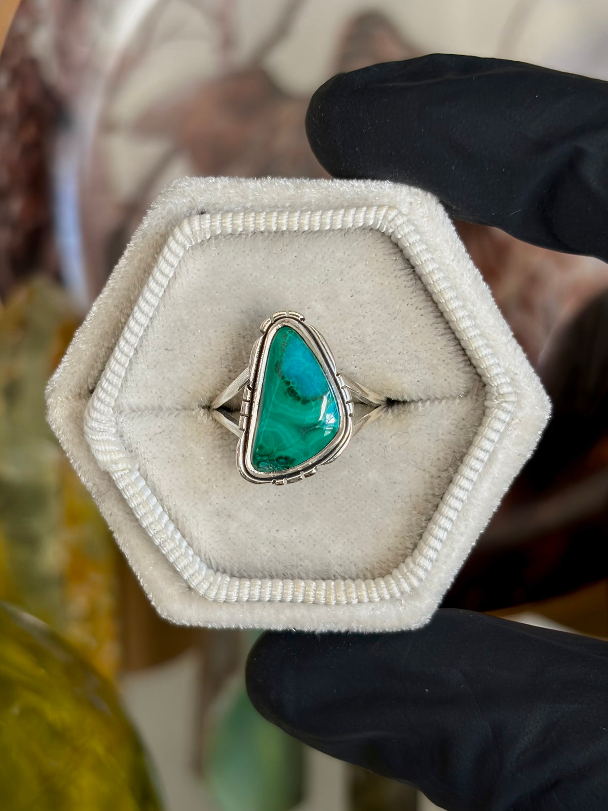 Azurite Malachite Ring - Size 5