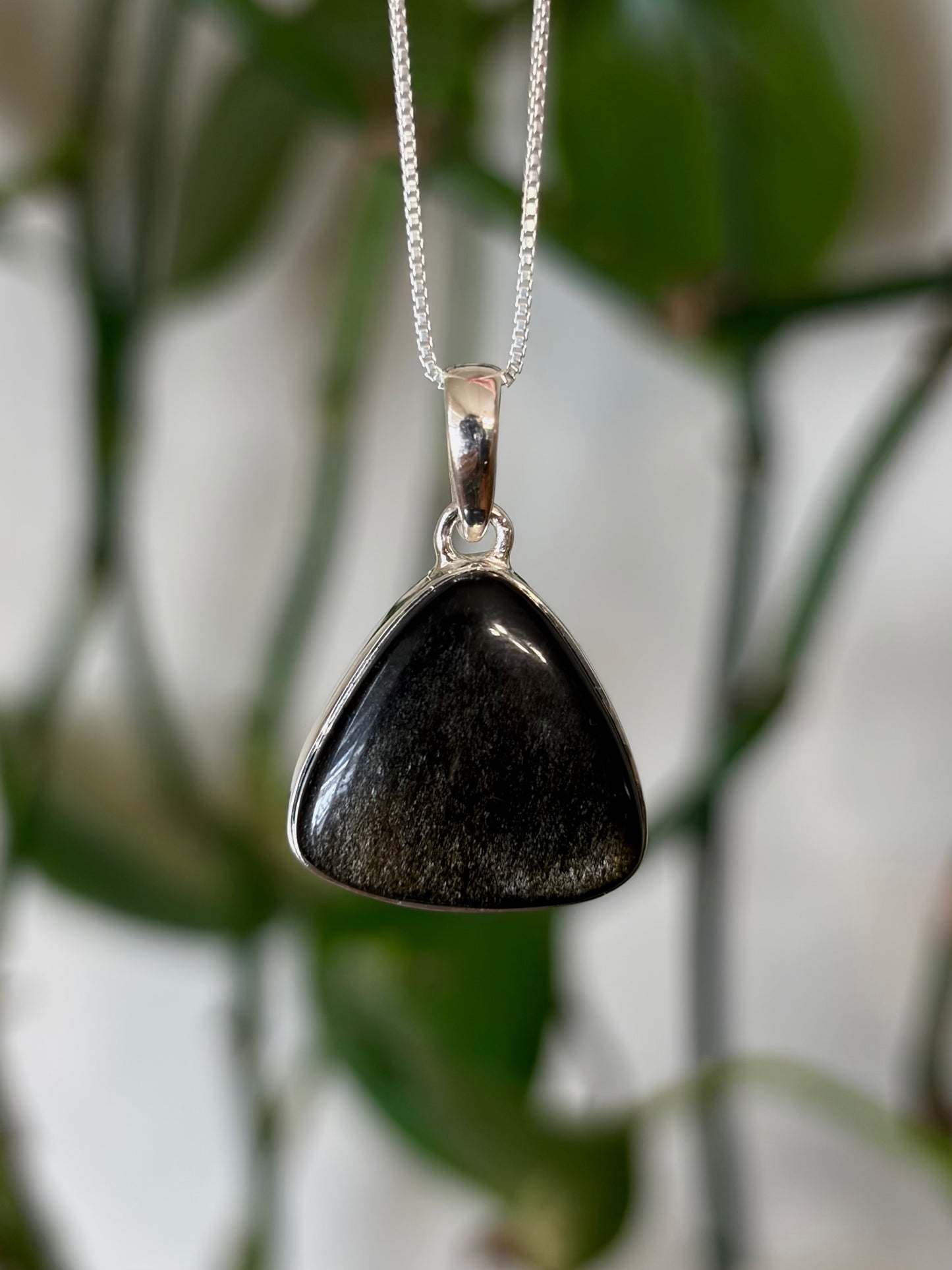 Golden Sheen Obsidian Necklace