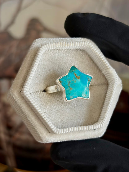 Turquoise Star Ring - Size 8