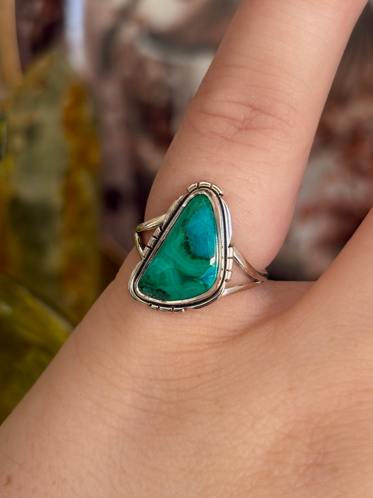 Azurite Malachite Ring - Size 5
