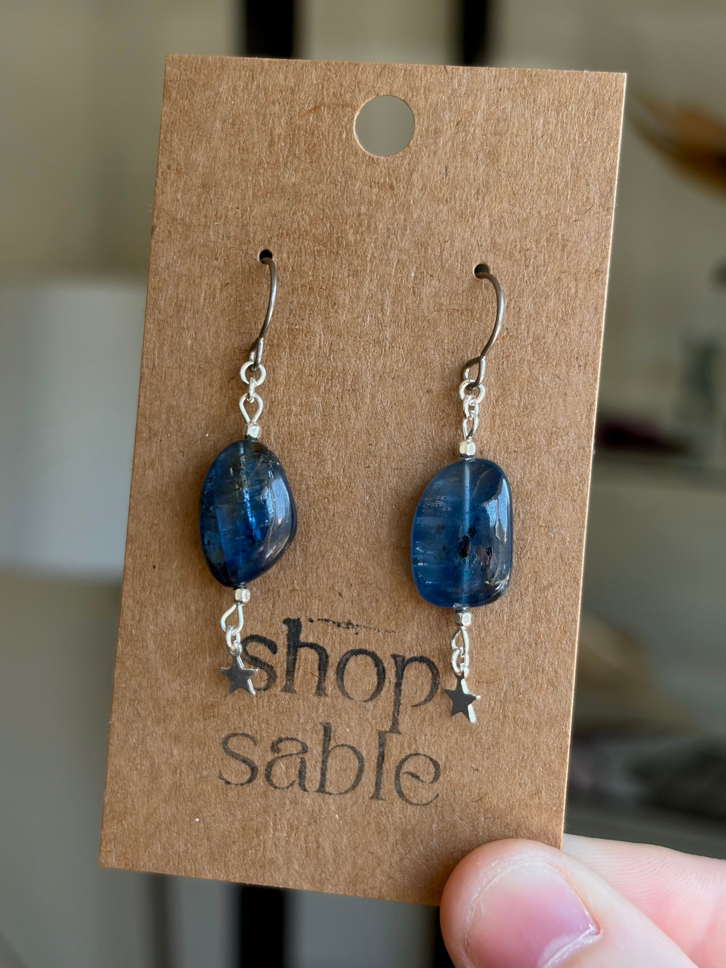 Kyanite Star Earrings