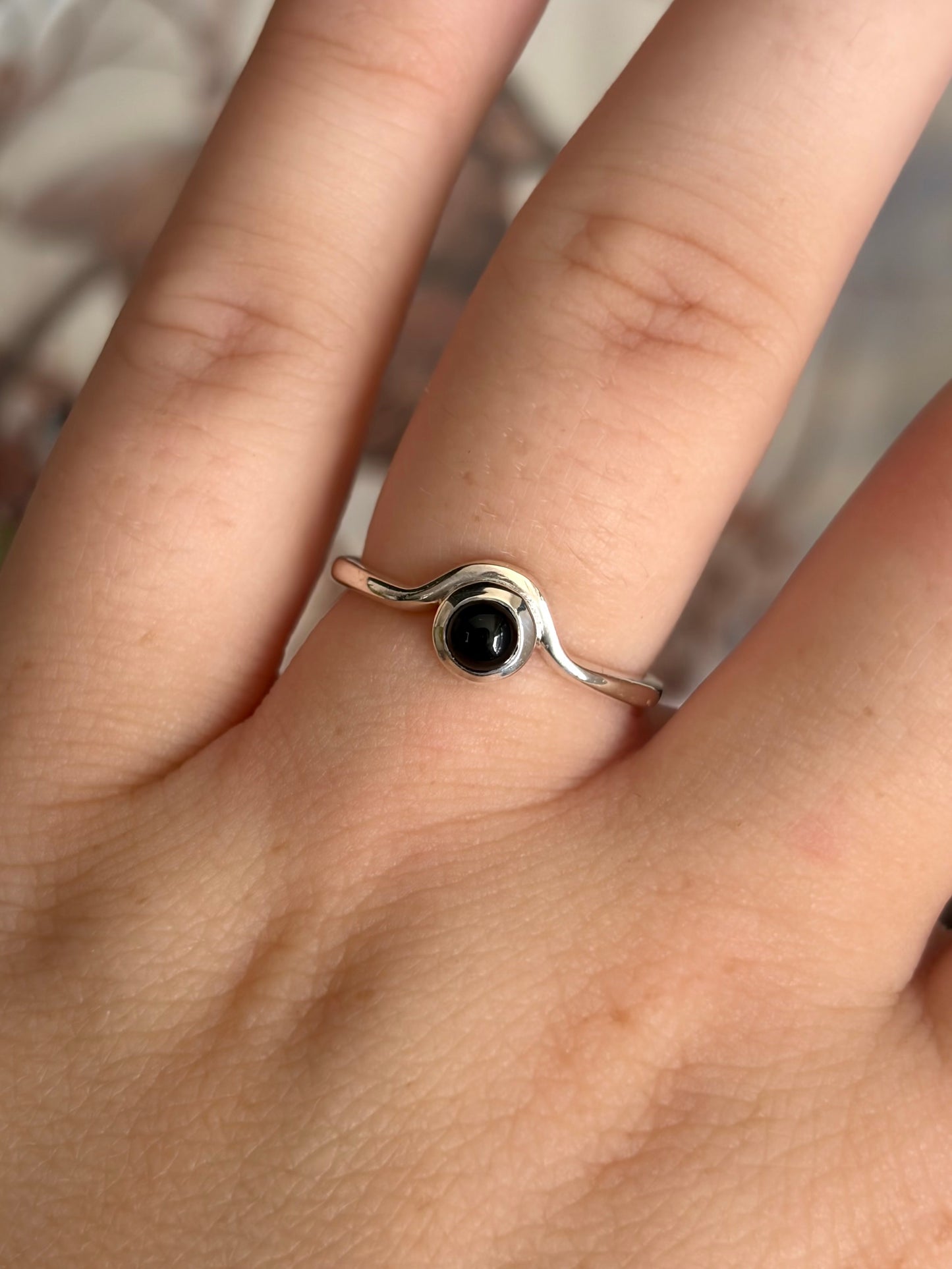 Black Onyx Ring - Size 7