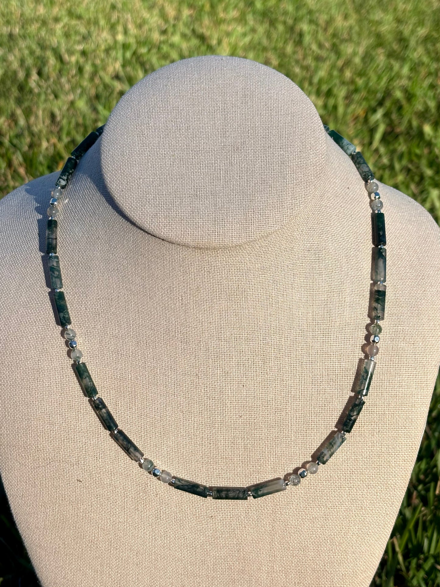 Treeline Moss Agate Necklace