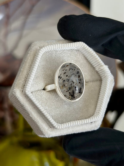 Sagenitic Quartz Ring - Size 8