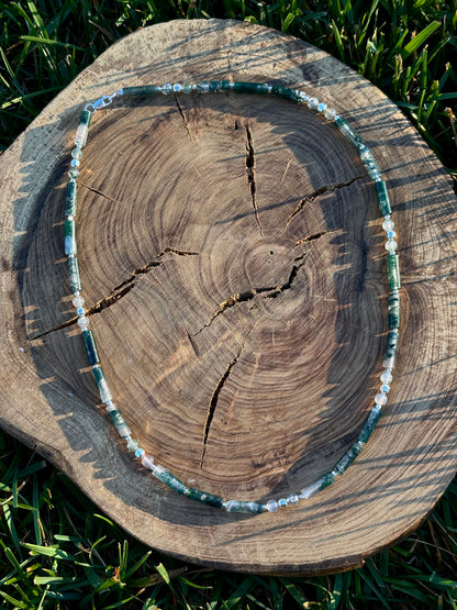 Treeline Moss Agate Necklace