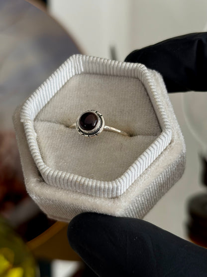 Garnet Hessonite Ring - Size 6