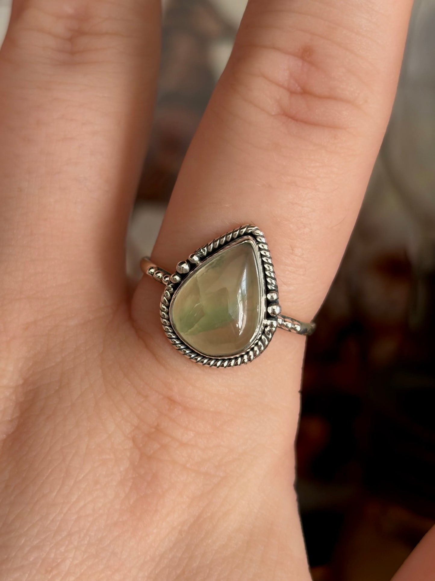 Prehnite Ring - Size 9