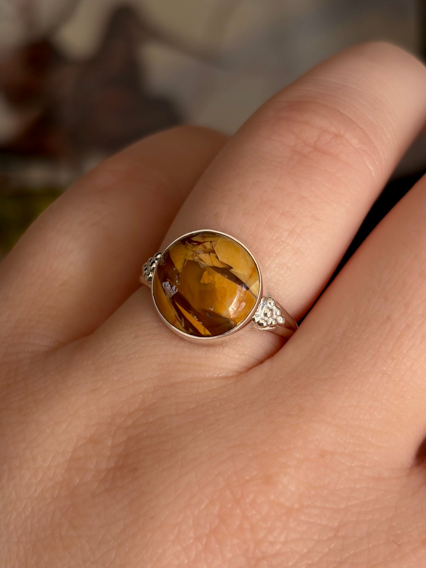 Brecciated Mookaite Ring - Size 7