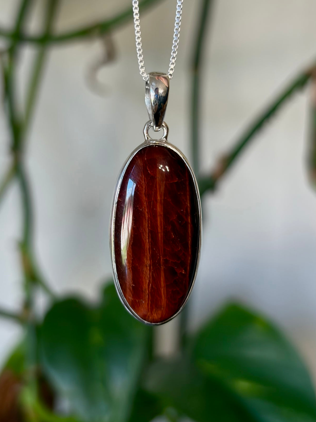 Red Tigers Eye Necklace