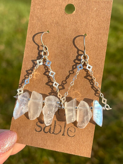 Spell Moonstone Chandelier Earrings