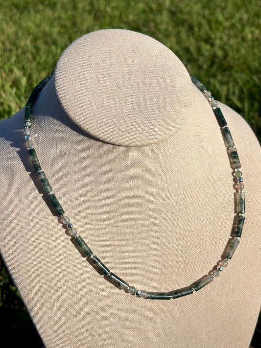 Treeline Moss Agate Necklace