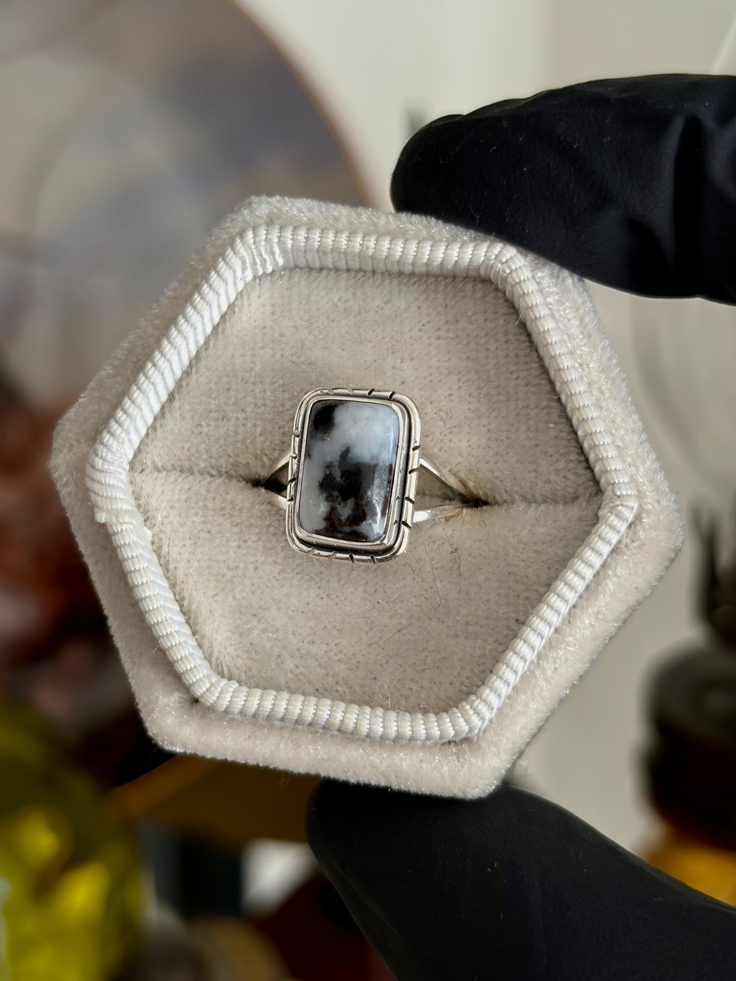 Zebra Skin Jasper Ring - Size 5