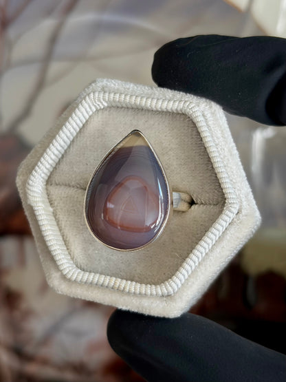 Botswana Agate Ring - Size 8