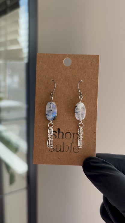 Ripple Moonstone Earrings