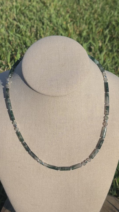 Treeline Moss Agate Necklace